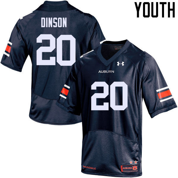 Auburn Tigers Youth Jeremiah Dinson #20 Navy Under Armour Stitched College NCAA Authentic Football Jersey UAP4674AL